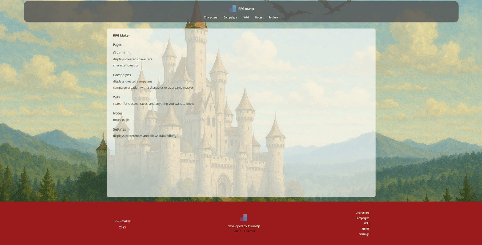 Home do RPG Manager